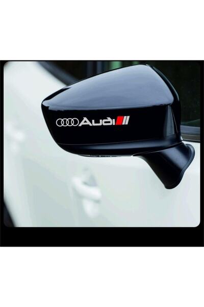 ototime Audi Ayna Sticker Metalik Gri