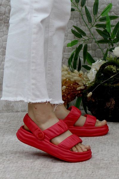 Mehmet Mete EZ0118 Pool Beach Sea Shoes Light Comfortable Women's Slippers Sandals
