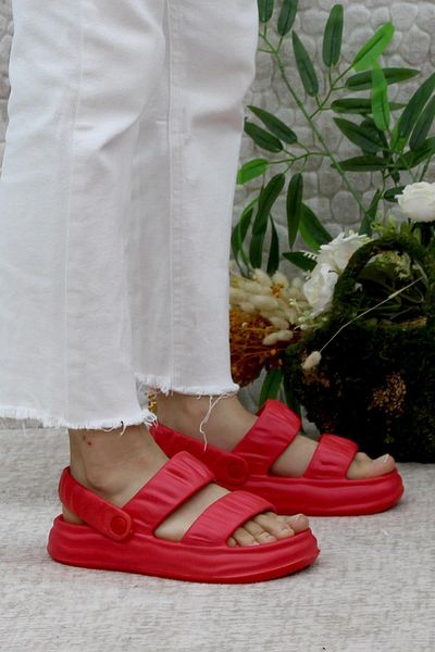 Mehmet Mete EZ0118 Pool Beach Sea Shoes Light Comfortable Women's Slippers Sandals