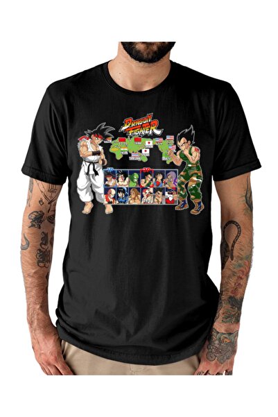 GALASHOP UNISEX DRAGON BALL Z REMAKE STREET FIGHTER T-Shirt