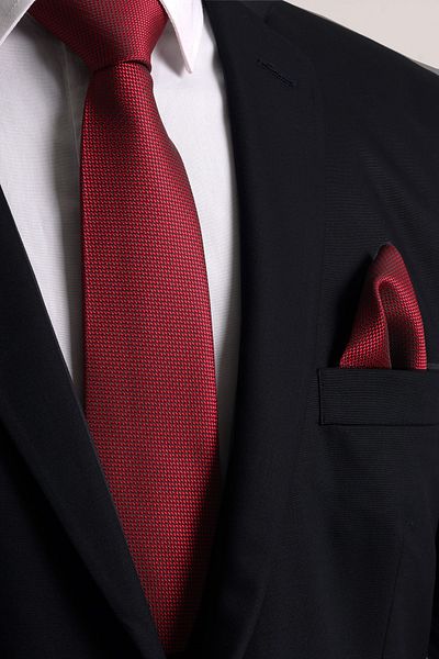Esgue Hand Made 7.5 cm Claret Red Tie Handkerchief