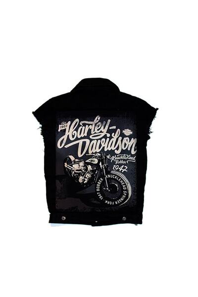 Modaroma سترة هارلي دي بدون أكمام من الدنيم