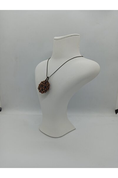 Sam Büyük Cevşen Kolye - Top Zincirli / El Yapımı Kristal Boncuk Örme /