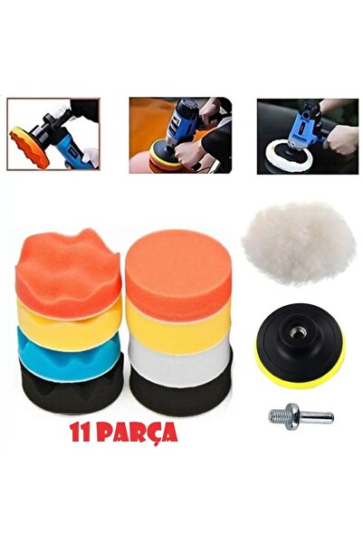 SİNKA Pasta Cila Polisaj Sünger Pedi Seti 115mm Oto Parlatma  11 Parça