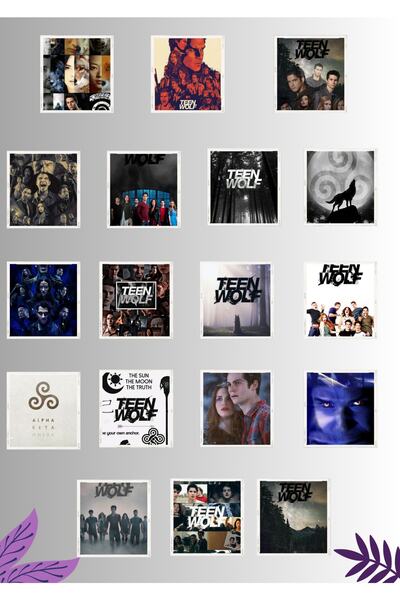 animeandyourworld Teen wolf18 adet fotokart 9*6 cm kesilmiş hd kaliteli PVC kaplı