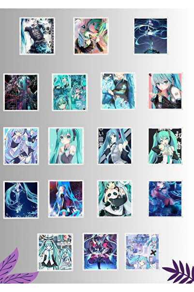 animeandyourworld Hatsune miku18 adet fotokart 9*6 cm kesilmiş hd kaliteli PV...