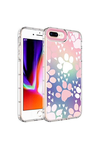 Israh Apple iPhone 7 Plus için Uyumlu Kılıf Kamera Çıkıntılı Renkli Desenli S...