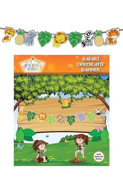 TedarikMarketim Διακοσμητικό πανό με κείμενο "Safari"