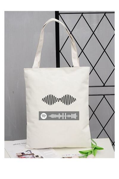 Cemira Spotify Coded Arctic Monkeys proiectat Tote Bag Geantă de stofa
