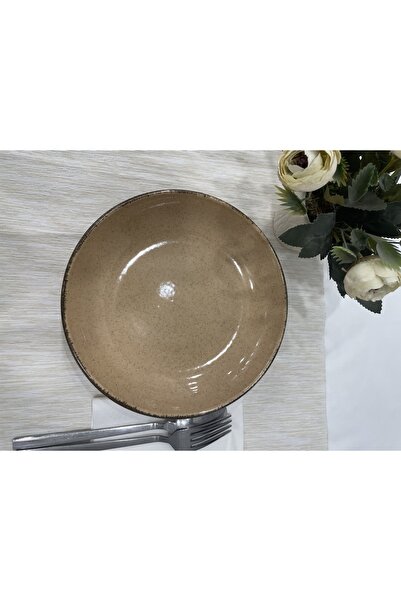 Kütahya Porselen Pearl Serisi 21 cm 6 ' Lı Yemek Tabağı