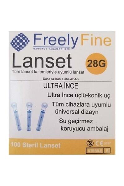 Freely Sterile Flat Lancet 100 Pieces 28g