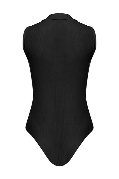 La Sarta Body negru Pisa decoltat Snap Camisole