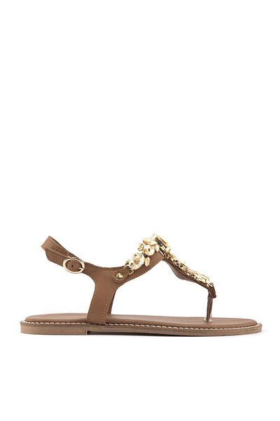Sole Sisters Sandale plate Tan - Gımmel