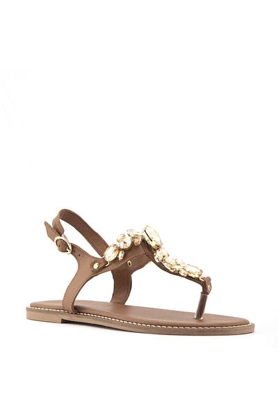 Sole Sisters Sandale plate Tan - Gımmel