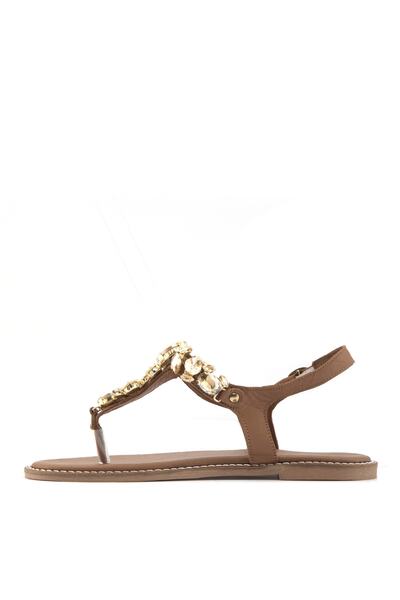 Sole Sisters Flat Sandals Tan - Gımmel
