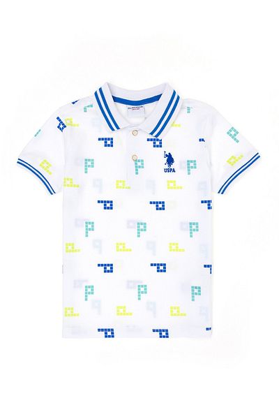 U.S. Polo Assn. Πόλο Ασν. Αγόρι με σχέδιο λευκό μπλουζάκι NEJRO