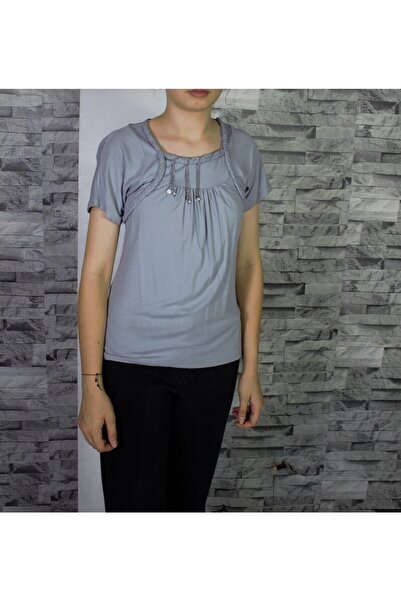 Bilgiçler Gray Blouse