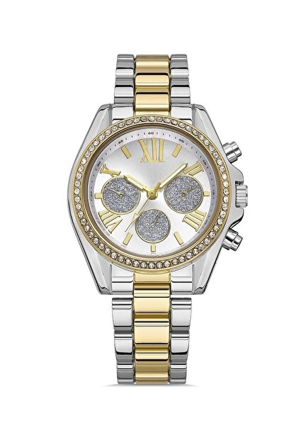 İSTLİV Women's Zircon Stone 2 Colors (Silver-Gold) Analog Wristwatch