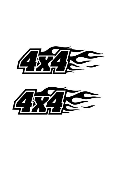 4x4 Off Road Alev Oto Sticker Set 2 'li