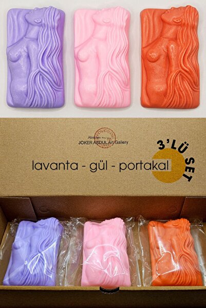 JOKER ABDUL 3 عبوات من الصابون المزخرف برائحة اللافندر والبرتقال والورد