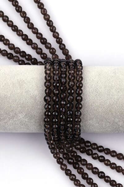 Alibaba Doğaltaş Dumanlı Kuvars Doğal Taş Dizi 6 mm Fasetli Küre Kesim