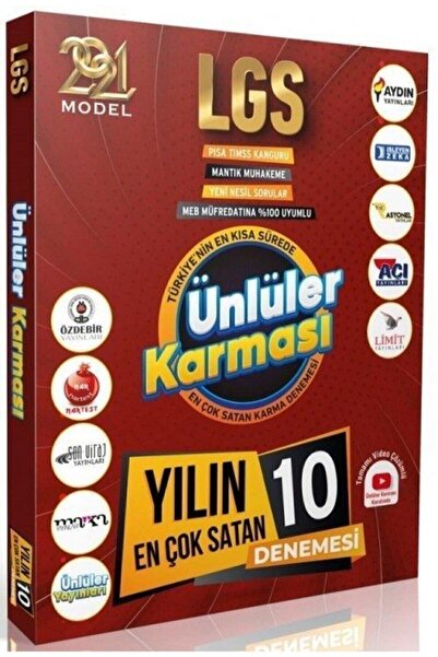 ünlüler yayınları Ünlüler Karması 8 Sınıf Lgs 10 Deneme Sınavı Tamamı Video Ç...