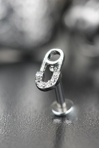 Valhalla Yeni Sezon 316L Cerrahi Çelik Kıkırdak Tragus Helix Zirkon Taş Labre...