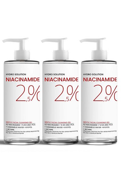PROCSIN Hydro Solution 2% Niacinamide + 0.5% Zinc PCA 3-Piece Cleansing Gel Pack 200 ML x3