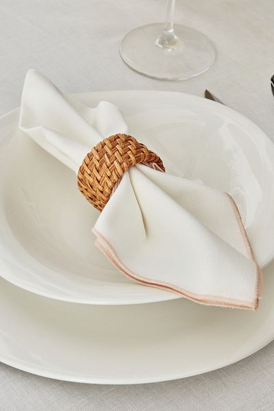 Karaca Home Χαρτοπετσέτες Darell 2 τεμαχίων 40x40 cm σε πούδρα