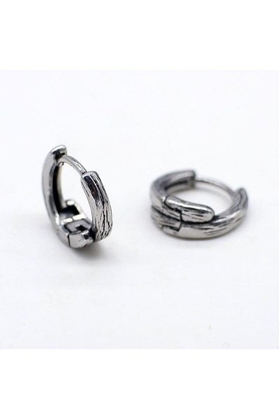 Viking Special Gothic Design Hoop Stainless & Tarnish Vintage 316L Steel Unisex Earrings