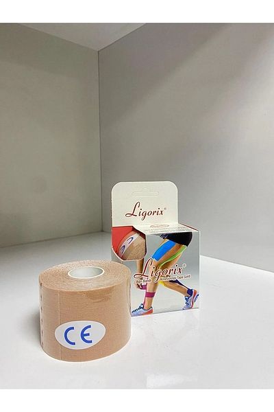 Ligorix KİNESİO TAPE BANDA DE DREPT 3 BUC 5CM X 5M -TEN