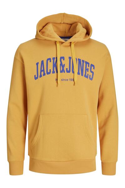Jack & Jones Kapuzenpullover JOSH Hoodie mit Tunnelzug, Kängurutasche und Label-Print