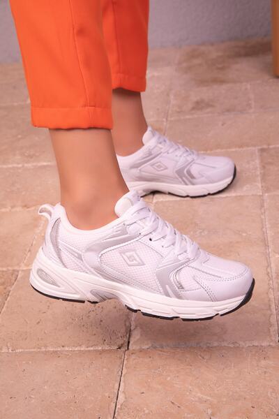 SOHO White-Grey Women's Sneakers 18285