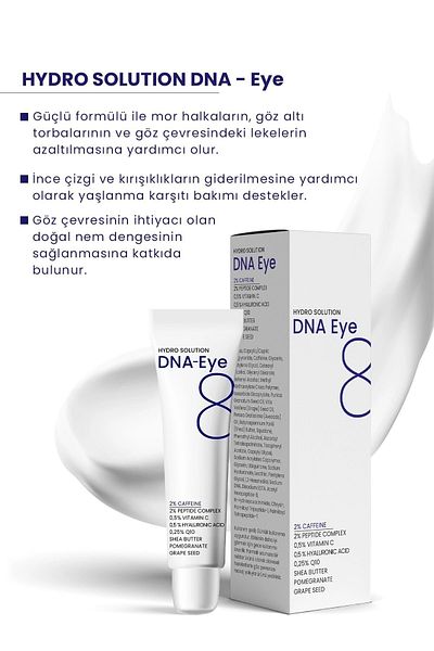 PROCSIN Hydro Solution Dna Eye - 20 ml X3 Eye Contour Cream Against Wrinkles and Purple Circles