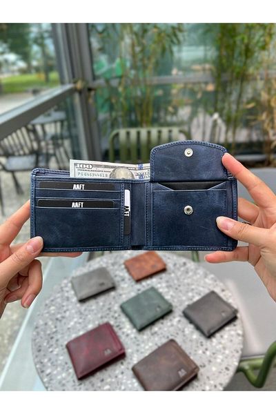 MFT Leather Design Ανδρικό Δερμάτινο Πορτοφόλι - Μοντέλο FOSSIL GENUINE