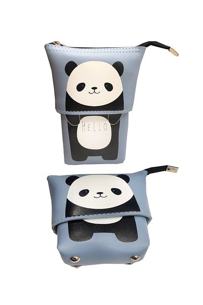 FLY COLOR Patterned Size Adjustable Both Pen Holder and Pencil Case Standing Pencil Bag