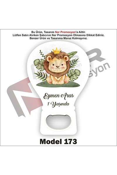 Nar Promosyon 50 Pieces Opener Magnet - Circumcision, Engagement, Promise, Wedding - Packaging Included
