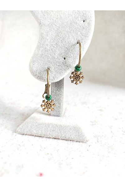 Fugusugu أقراط متدلية من النحاس على شكل ندفة الثلج