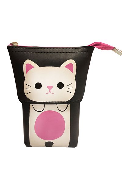 FLY COLOR Patterned Size Adjustable Both Pen Holder and Pencil Case Standing Pencil Bag