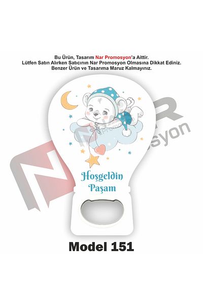 Nar Promosyon 50 Pieces Opener Magnet Gift - Circumcision, Engagement, Promise, Wedding Gift - Packaging Included