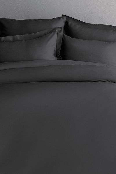 İssimo Home Σετ Παπλωματοθήκη Simply Smoked Double 100% Cotton Satin