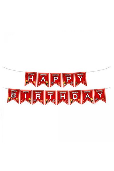 kidspartim Πυροσβέστες Happy Birthday Banner