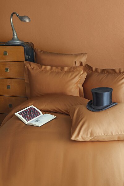 İssimo Home Simply Terracotta Çift Kişilik %100 Pamuk Saten Nevresim Takımı