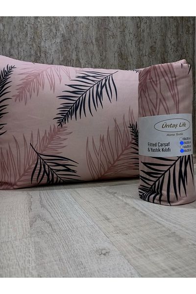 üntaş Untaş life φτερό σολομού 160x200 διπλό σεντόνι + 2 μαξιλαροθήκες ecsomontüyçrf160