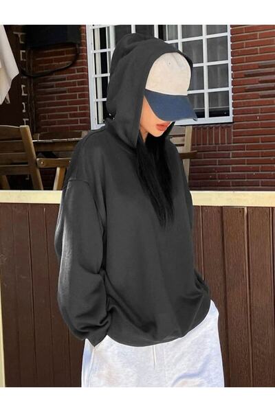 MOONBULL Unisex oversize mikina s potištěným textem na zádech