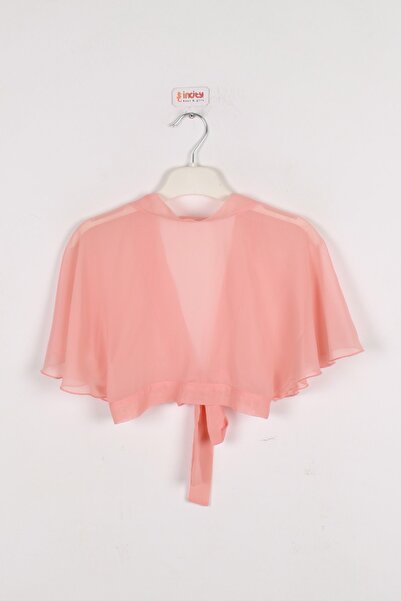 incity Girl's Salmon Chiffon Bolero