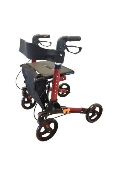 emek sağlık Kırmızı Aluminyum Rolatör Tekerlekli Rollator Yürüteç Hasta Yaşlı Yürütec