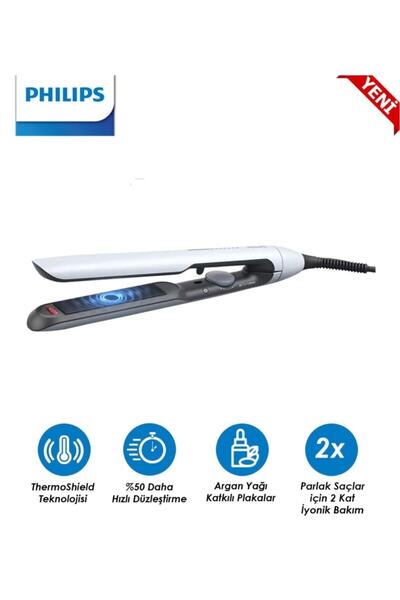 Philips 5000 Series Saç Düzleştirici ;Argan Yağı Katkılı Plakalar, Thermo Shi...