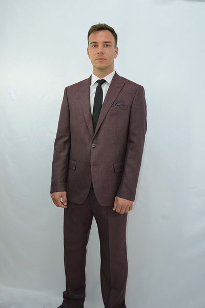 Presto Men's Classic (REGULAR) Suit 6 Drop Claret Red-667-500