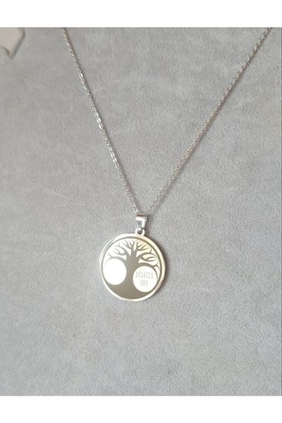 Anatolia Tree of Life Special Design Number Sectional Steel Necklace